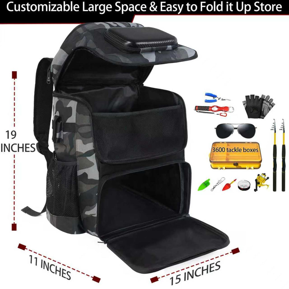 SKAITU rod holders and anti-slip straps secure two full-sized rods securely.