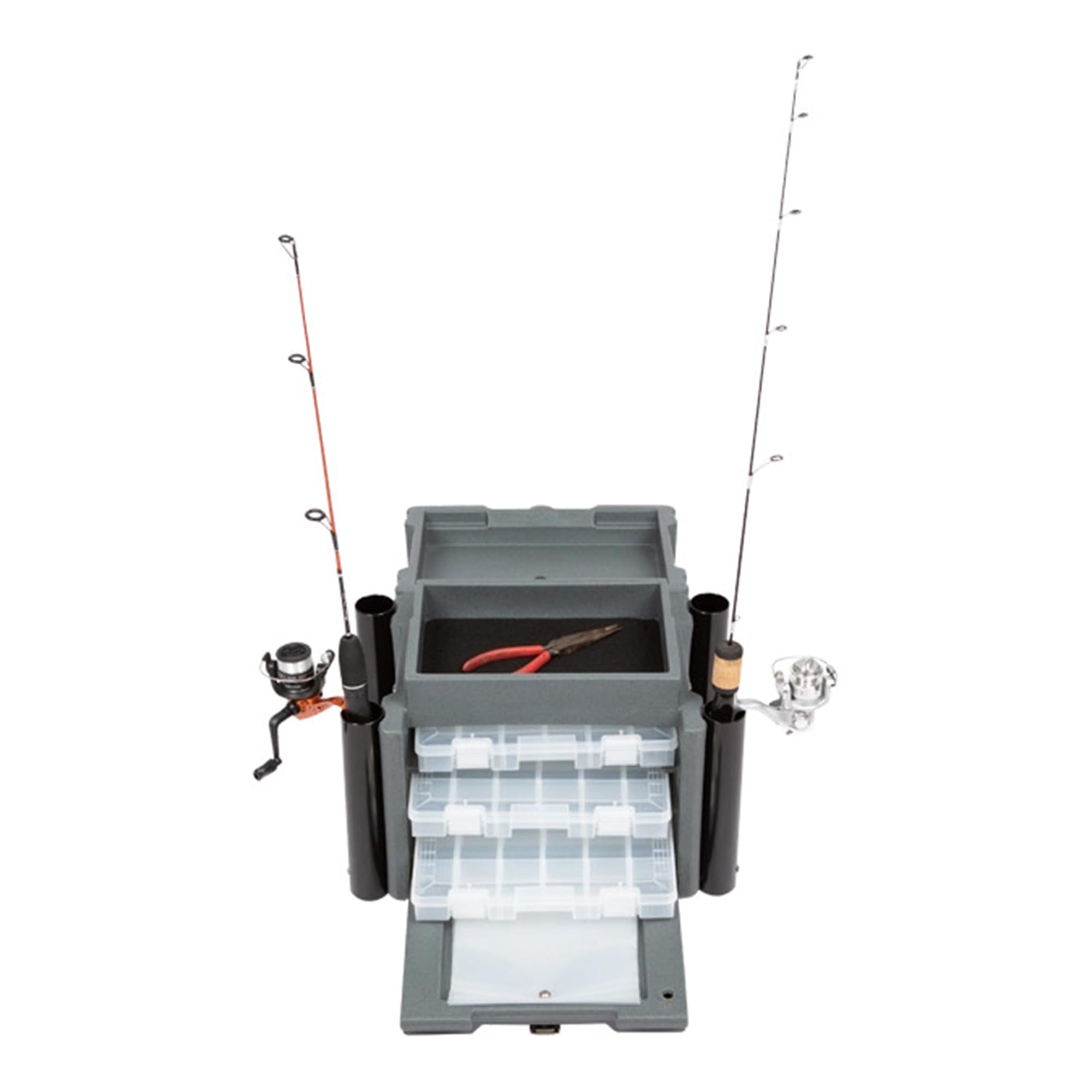 SKB Mini Kayak Box rod storage tubes keep rods tucked away