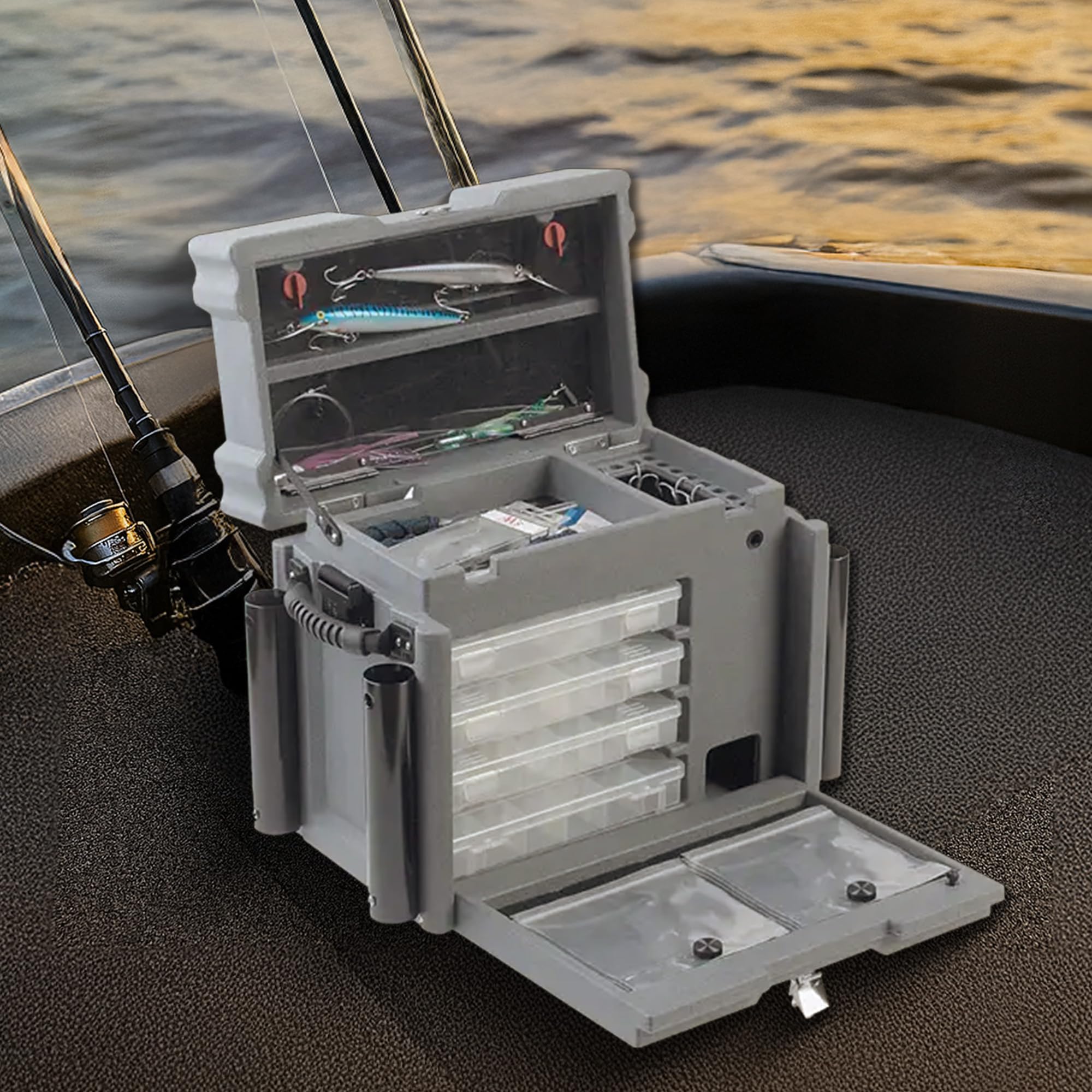 SKB Small Kayak Box side pockets add on-board storage and transport convenience.