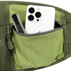 Skiguard neoprene buckle covers close-up illustrates quiet operation during hunts.