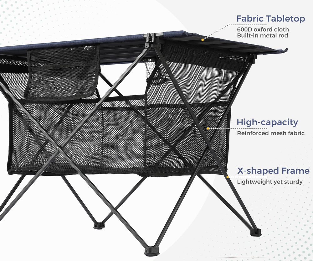 SKIKEN spacious blue tabletop 29-2-x-21-7 for ample outdoor meals