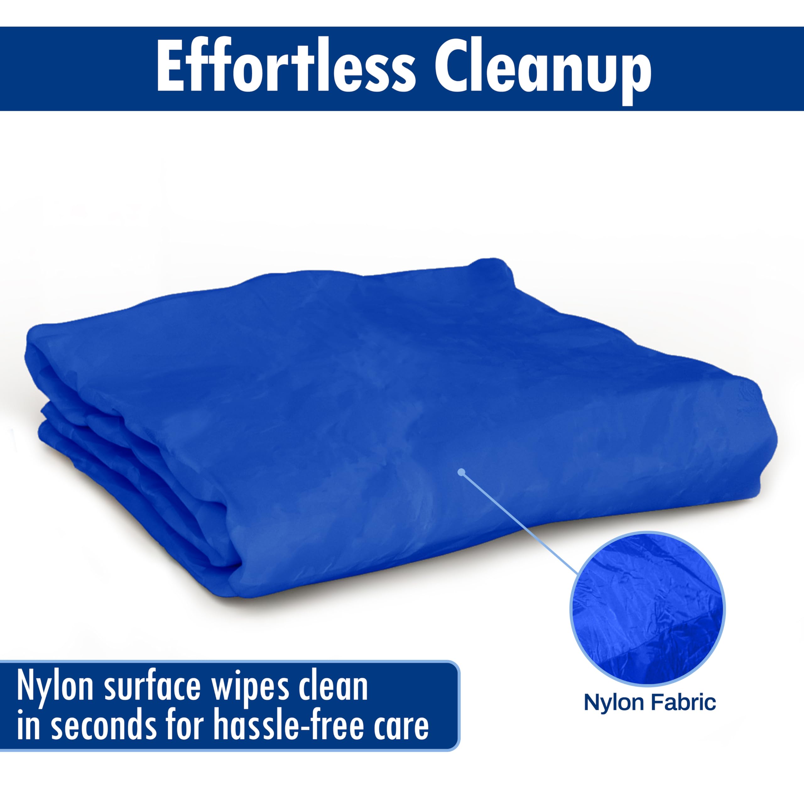 Machine-washable Skil-Care cover keeps the original crash pad clean between sessions.