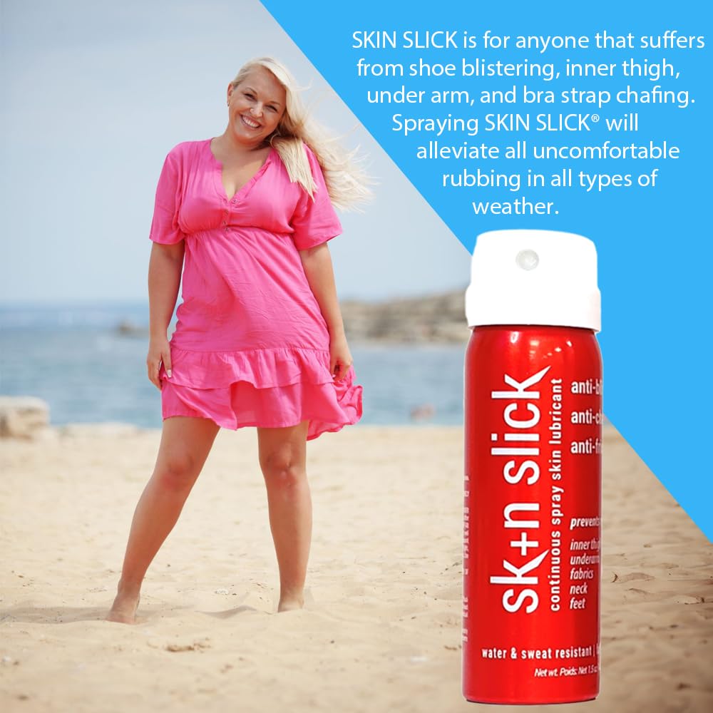 Fragrance-free SKIN SLICK safe on Lycra and neoprene fabrics.