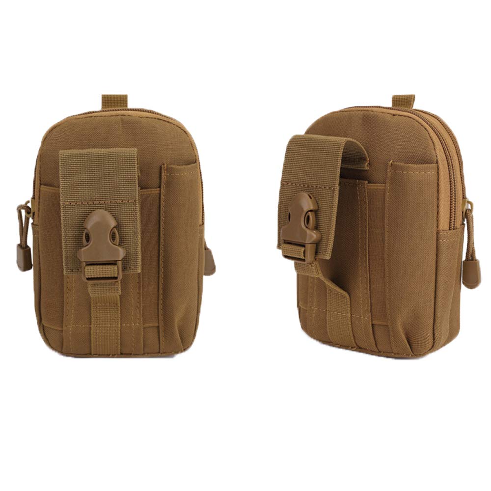 Skingwa khaki waist pack in travel setup showcasing portability.