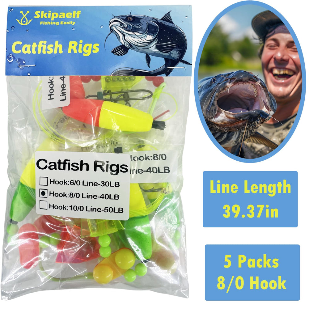 Close-up of rig assembly on Skipaelf catfish rig