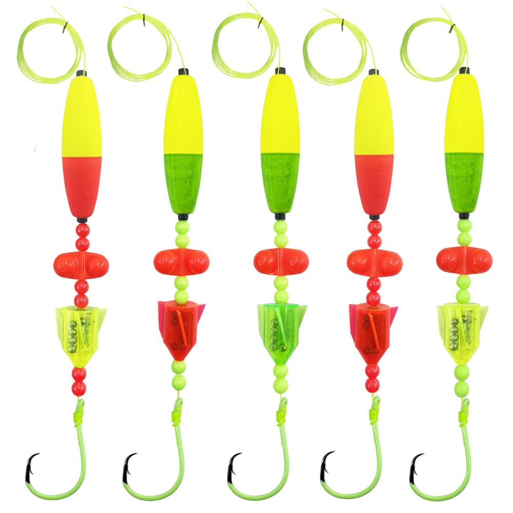 Skipaelf catfish rig float with rattler, 5-piece kit, close-up