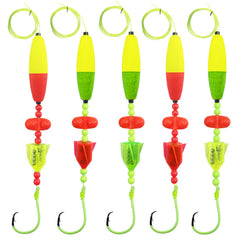 Skipaelf catfish rig float with rattler, 5-piece kit, close-up