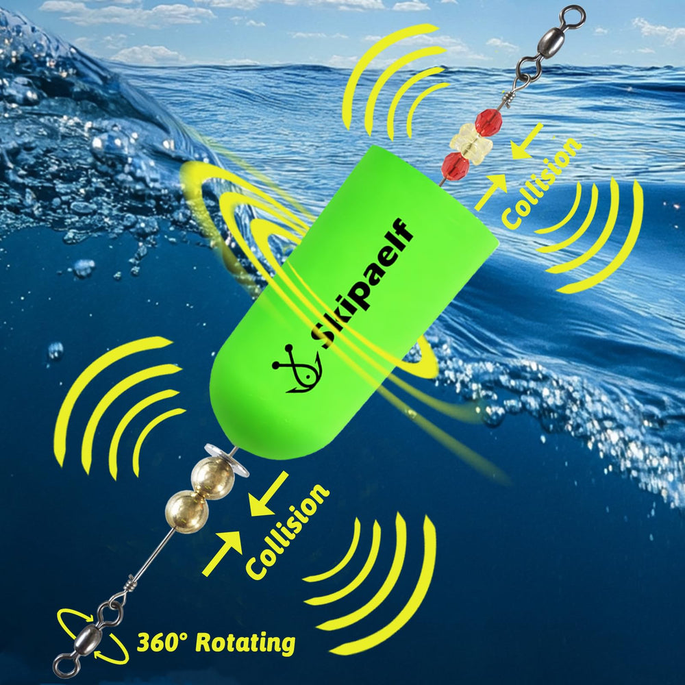 Popping cork casting action in water
