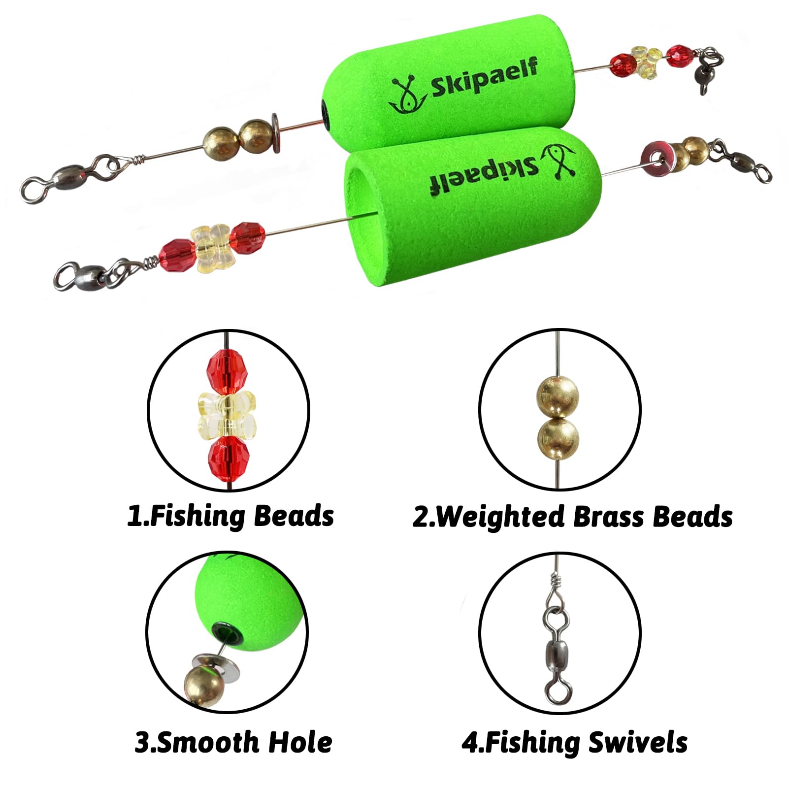 Durable foam popping corks for saltwater