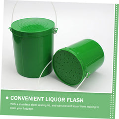 SKISUNO live bait container with ventilated lid for better storage.