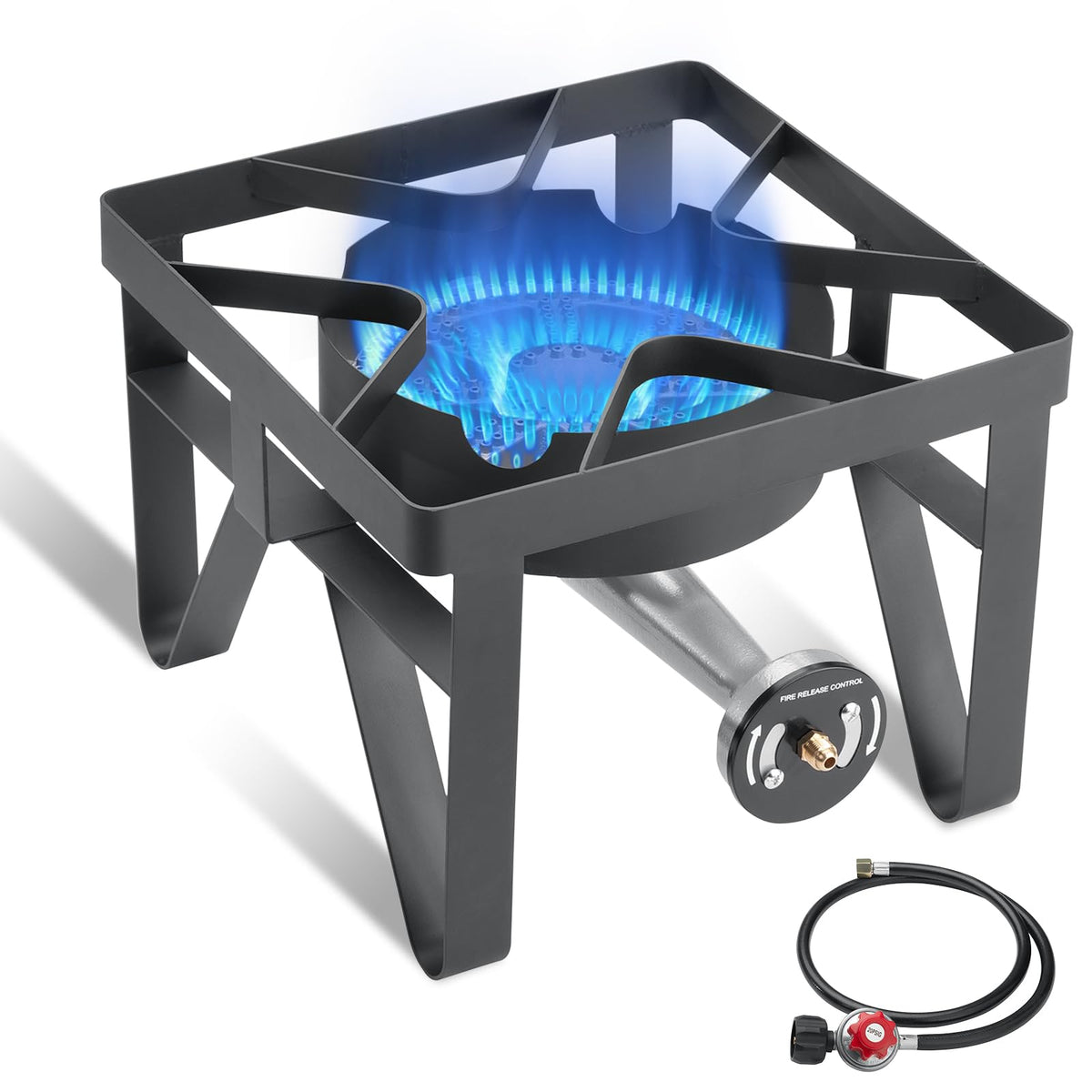 SKOK 200,000 BTU stove front view showcases rugged outdoor durability for camping