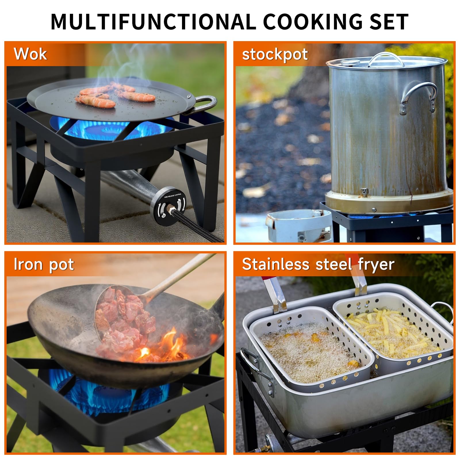 Compact, tool-free assembly of SKOK stove for quick outdoor setup