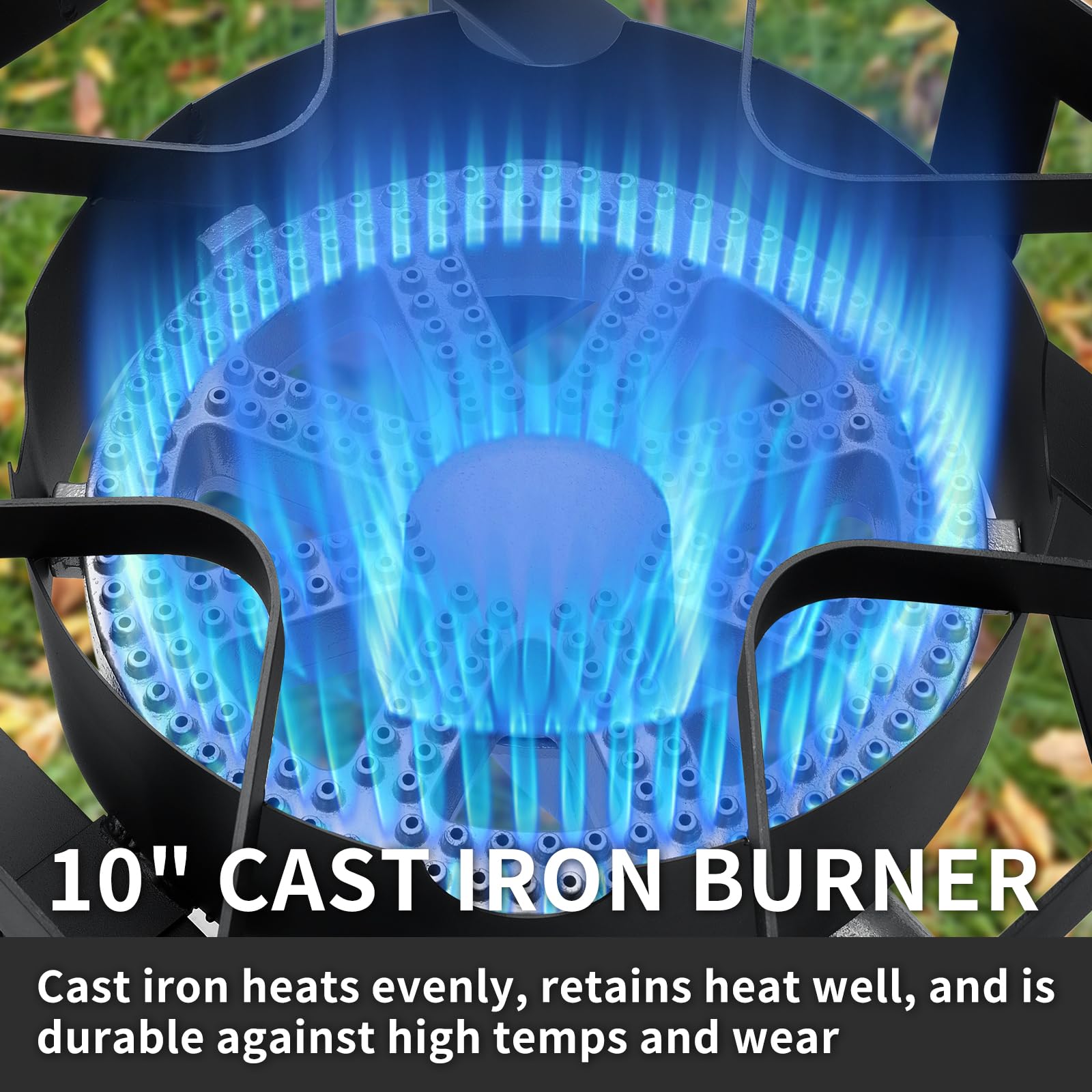 SKOK stove demonstrates universal pot compatibility with stock pots, woks, and pans