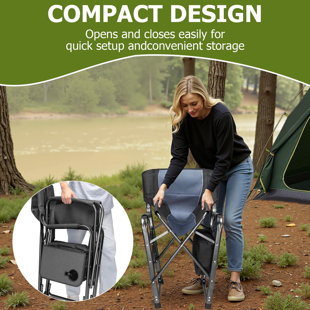 SKONYON non-slip feet keep the chair stable on varied terrains.