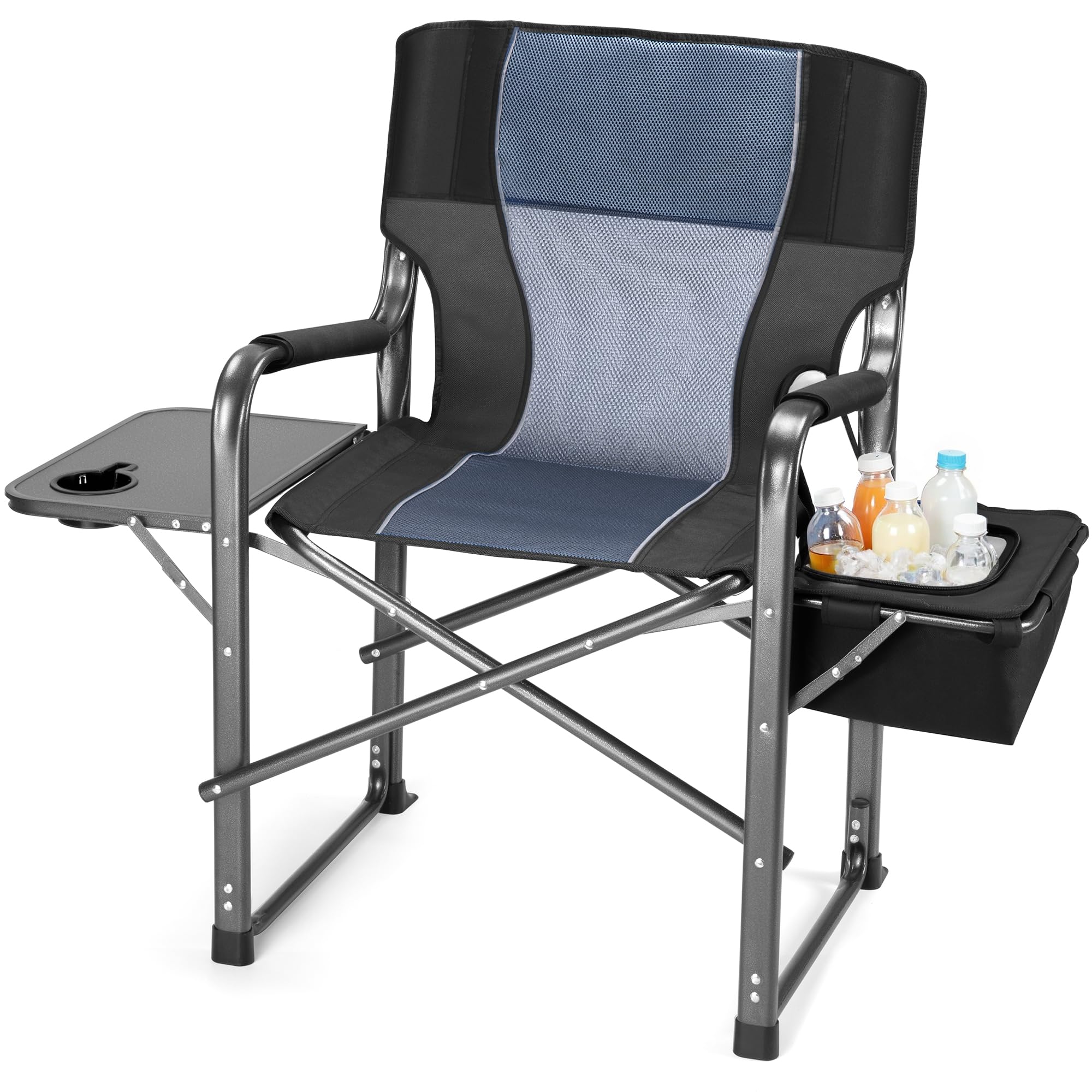 SKONYON oversized camping chair with cooler bag, perfect for picnics and day trips.