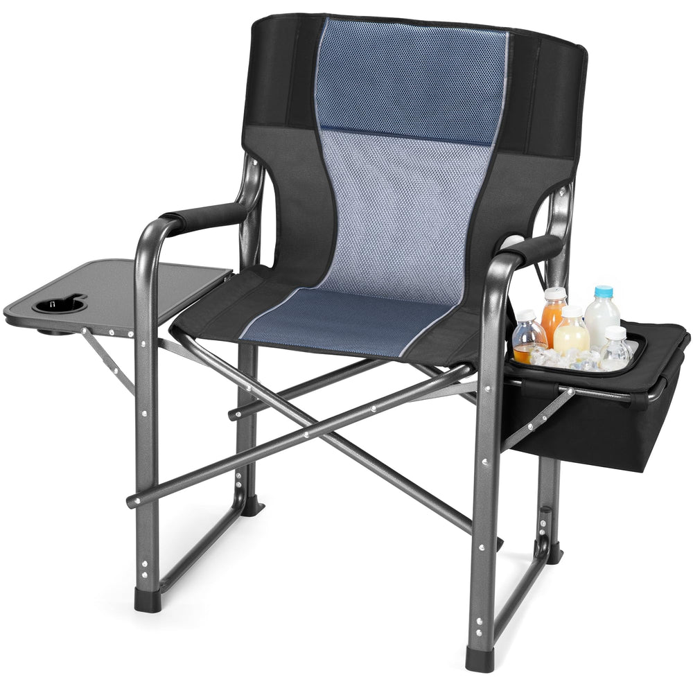 SKONYON oversized camping chair with cooler bag, perfect for picnics and day trips.