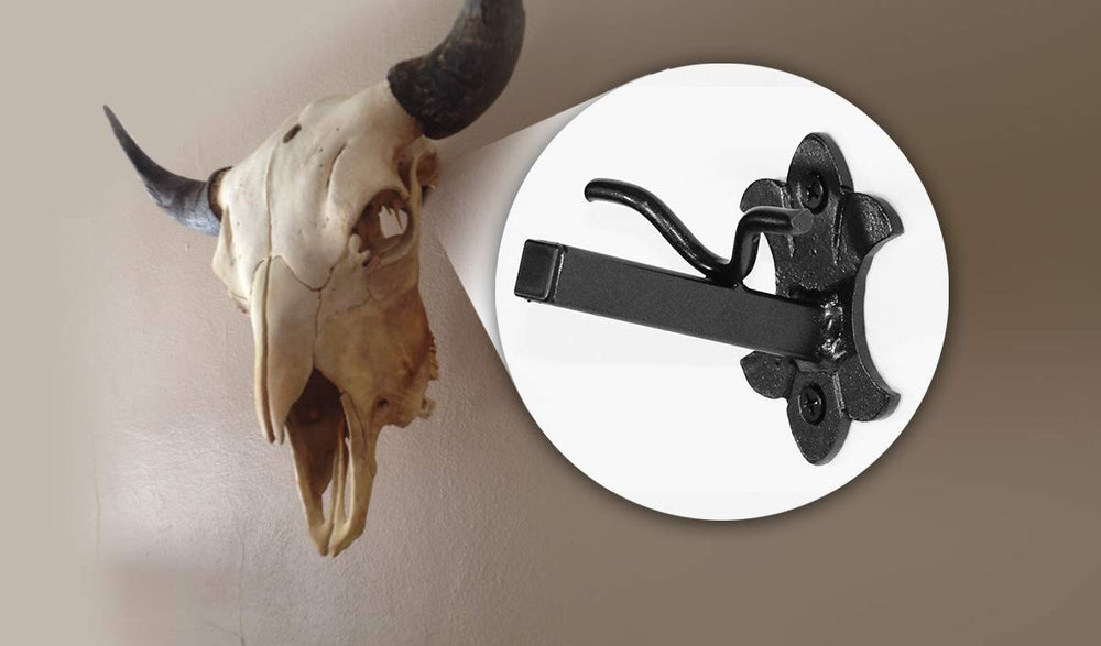 Skull Bracket Buffalo Bracket base plate supports secure display of large skulls.