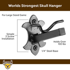 Skull Bracket Buffalo Bracket heavy-duty steel for durable trophy display.