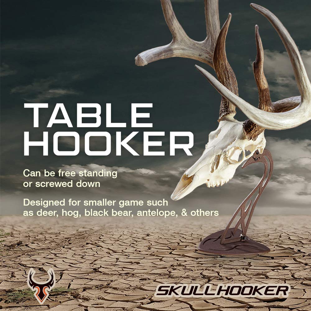 Skull Hooker Table Hooker arm offers adjustable positioning for optimal trophy presentation