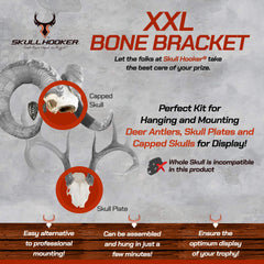 Skull Hooker XXL Bone Bracket skull plate attachment demonstrates secure skull cap fit.