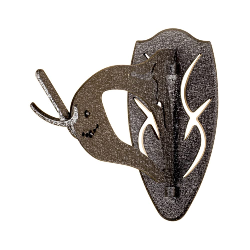 Skull Hooker Big Hooker graphite black mount secures large trophy skulls for display