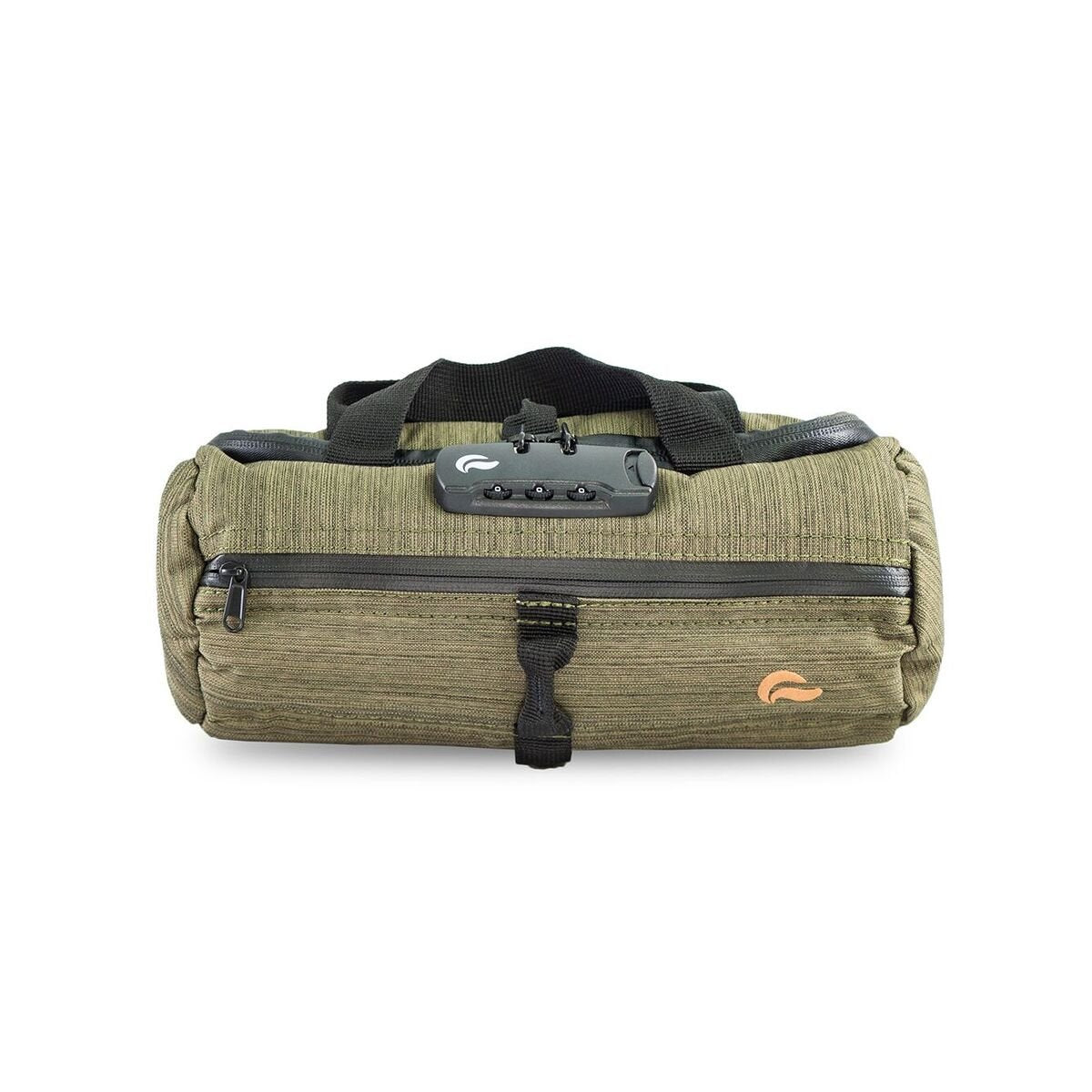Skunk duffle small zip-closure top highlights secure top closure for easy packing