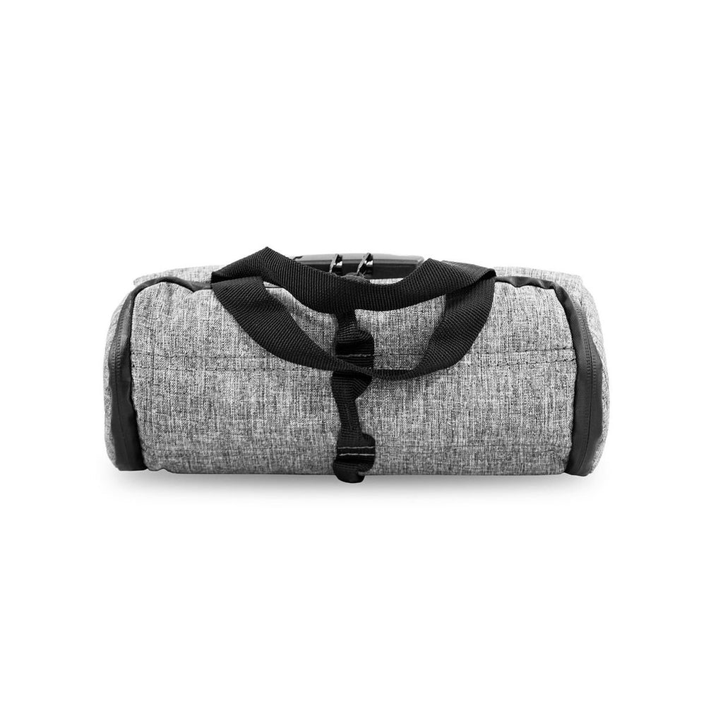 Skunk duffle small 10inch smellproof gray combo lock secures valuables while traveling