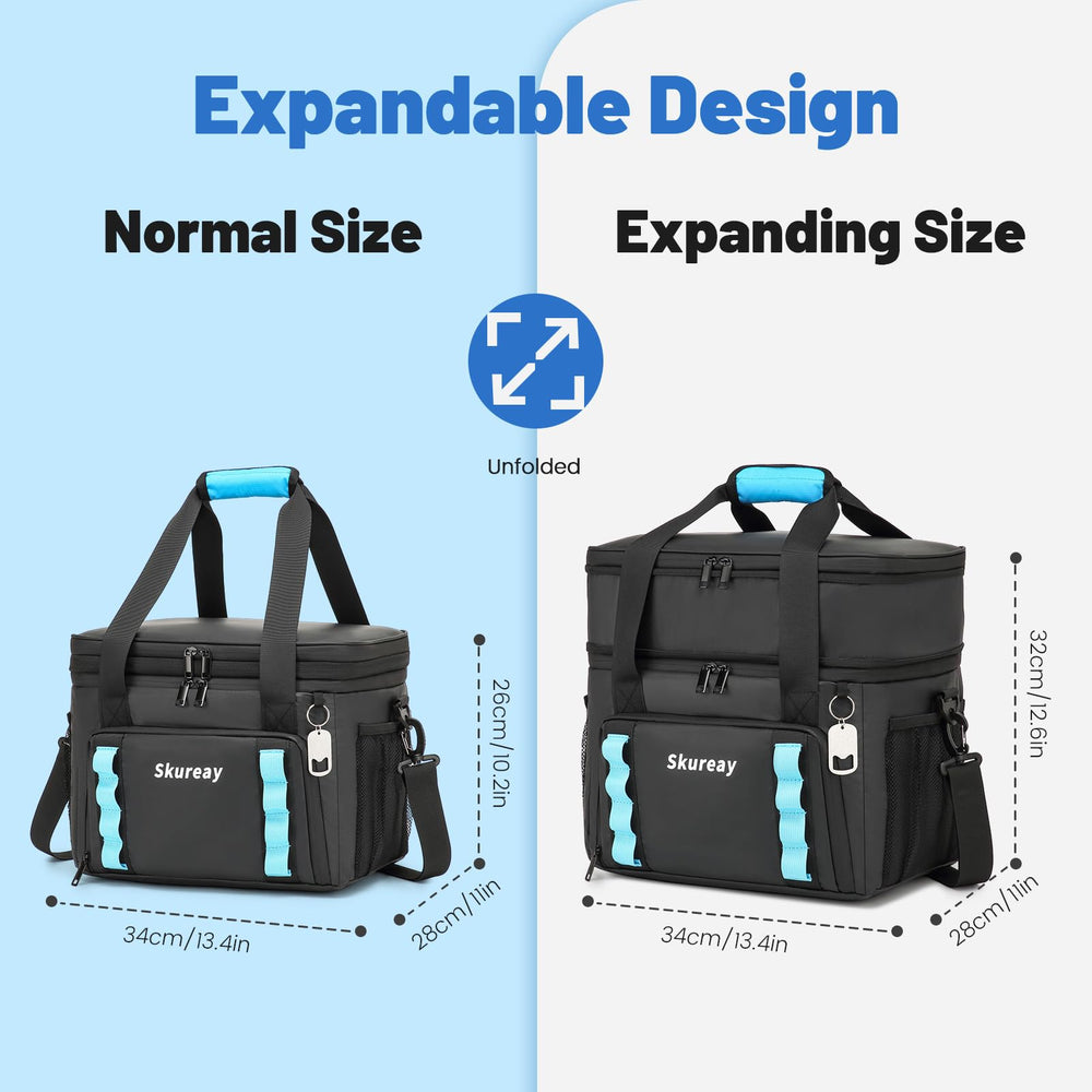 Skureay comfortable-carry cooler-bag features crossbody strap for easy transport.