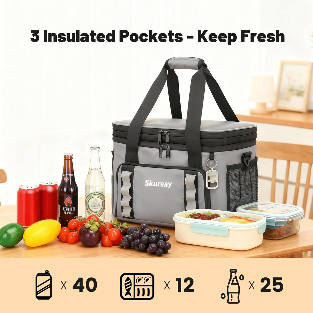 Skureay expandable divider image highlights dry wet separation for fresh lunches