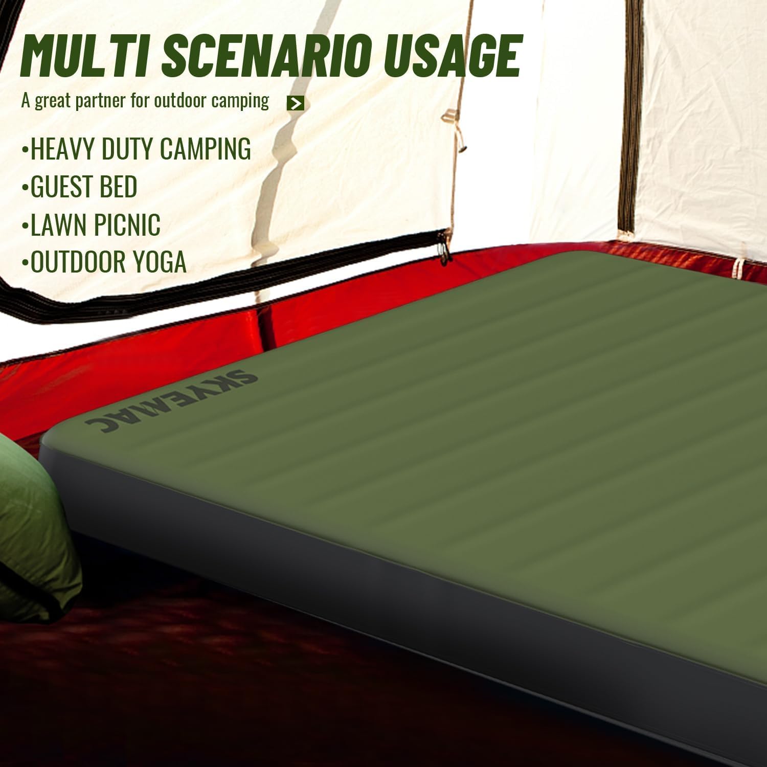Skyemac memory foam pad supports travelers on long outdoor trips