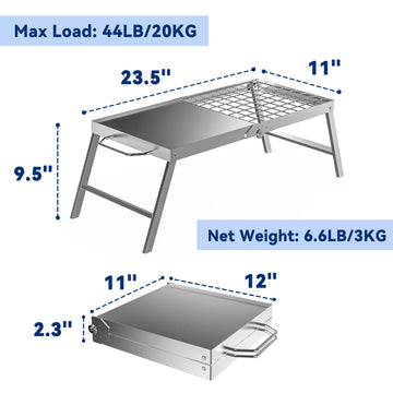 Skyflame large cooking area supports family-style meals outdoors