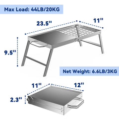 Skyflame large cooking area supports family-style meals outdoors
