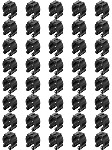 Skylety 40-piece fishing rod clips – black plastic cue holders