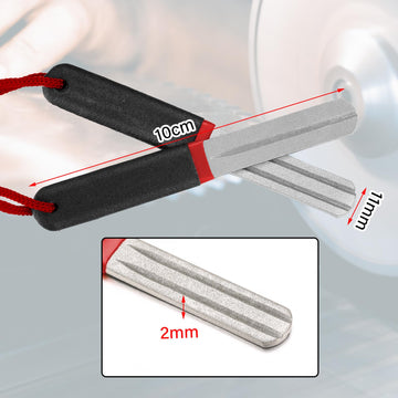 Back view of the four hook files
