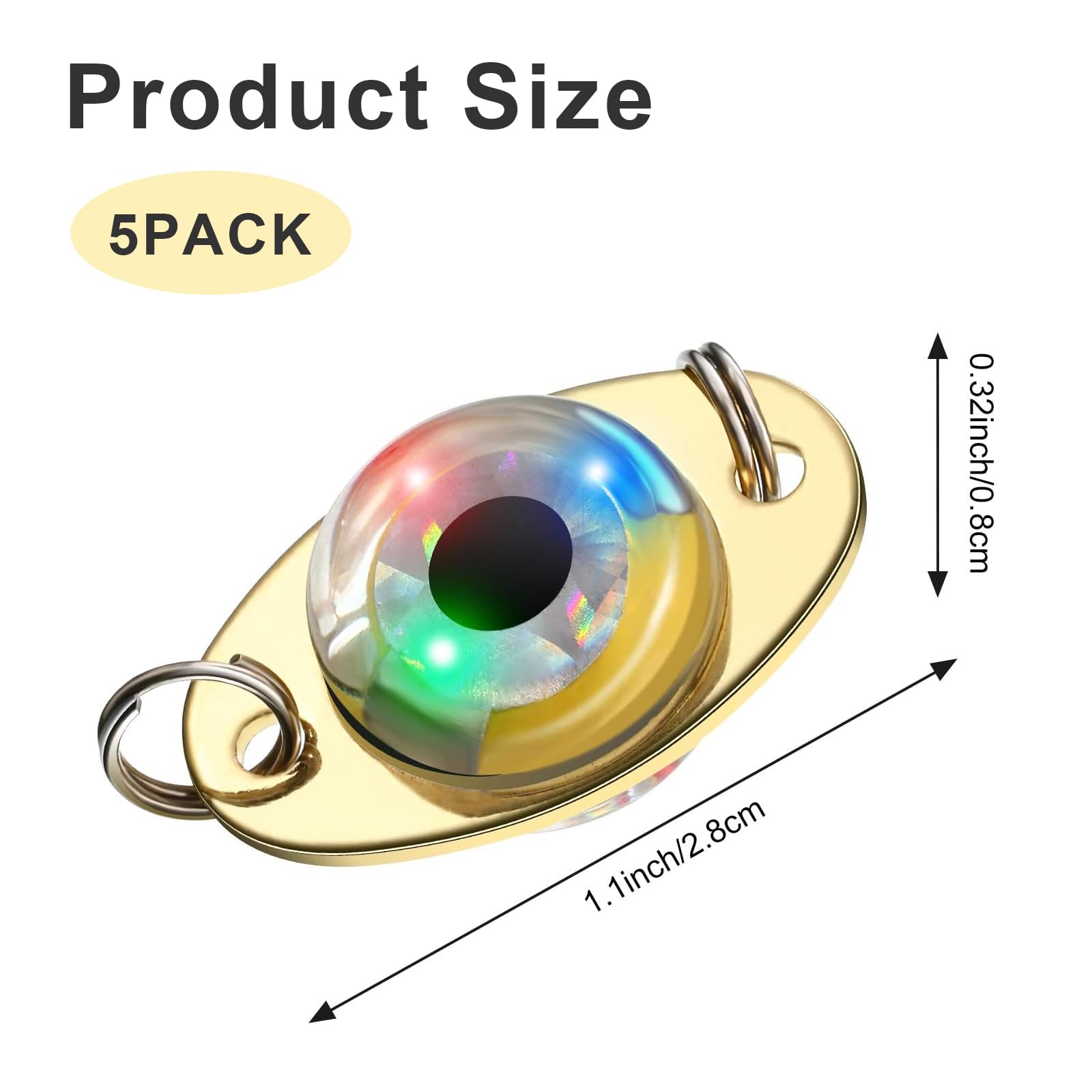 Close-up of LED lighted bait flasher