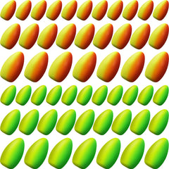 Skylety 60-piece bullet foam floats set in Yellow-Green and Red-Yellow