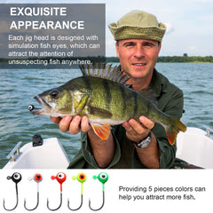 Crappie jig heads in blue gold color