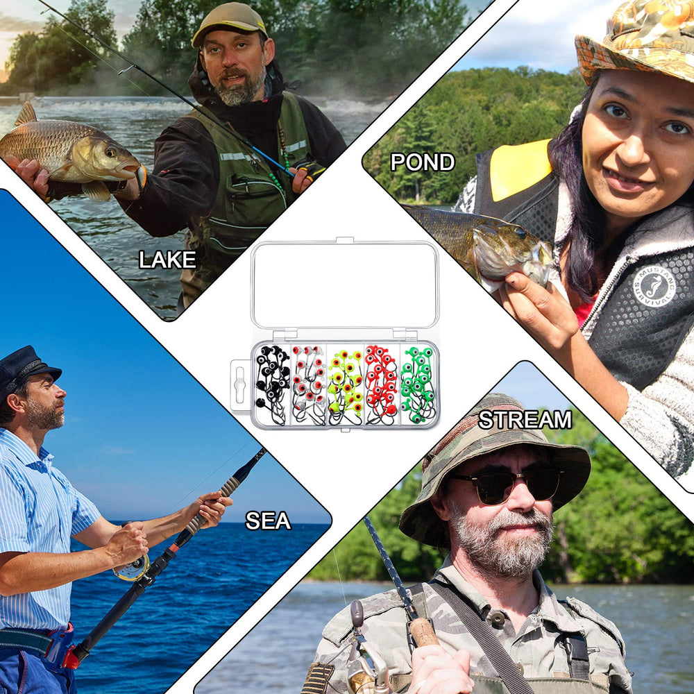 Fishing jig heads suitable for freshwater and saltwater use