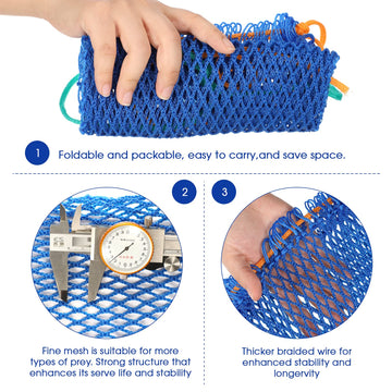 Bait bags with attached rubber lockers