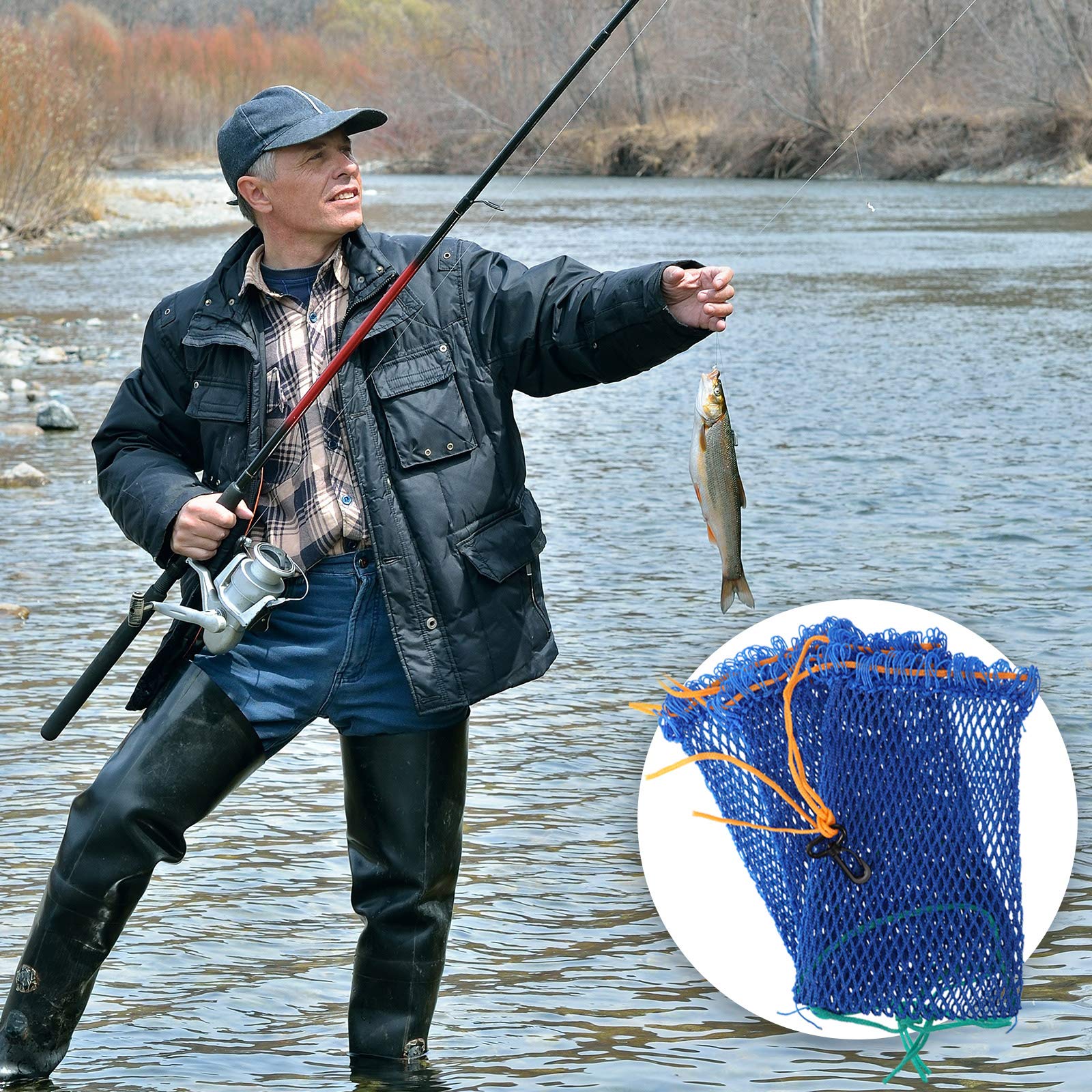 Suitable for fresh and saltwater crab fishing; lightweight and portable