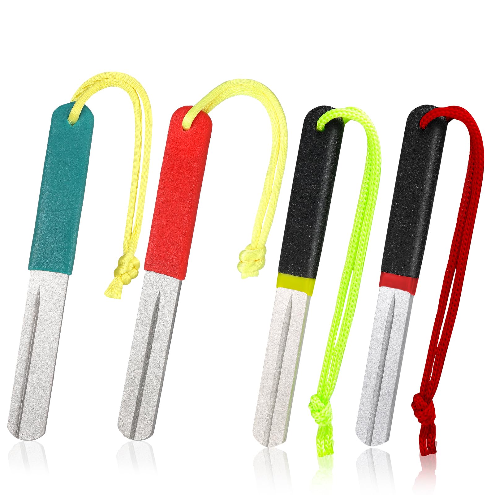 Skylety 4 piece diamond hook sharpeners set with handles