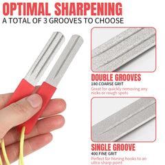 Compact portable fishing hook sharpener with PVC handle