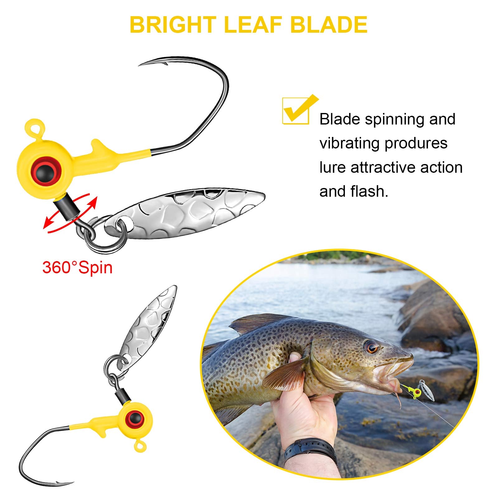 Durable metal jig head with pointed hook close-up