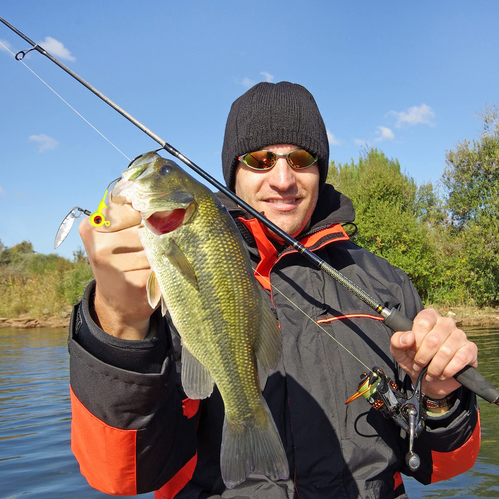 Jig heads showing easy insertion of soft plastic bait