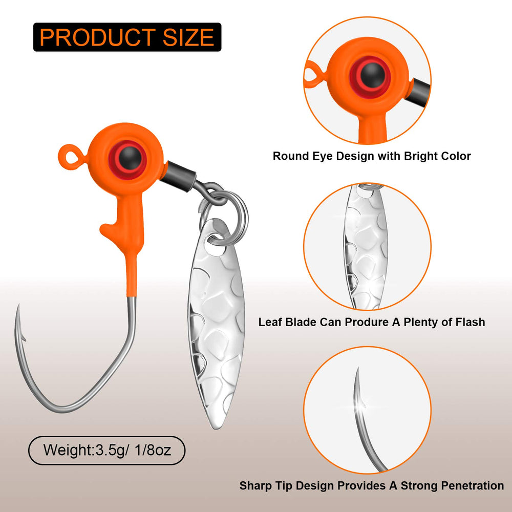Plastic storage box for jig heads with five compartments