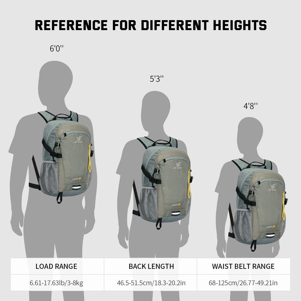 SKYSPER 20L hiking backpack night visibility reflective, enhances safety in low light