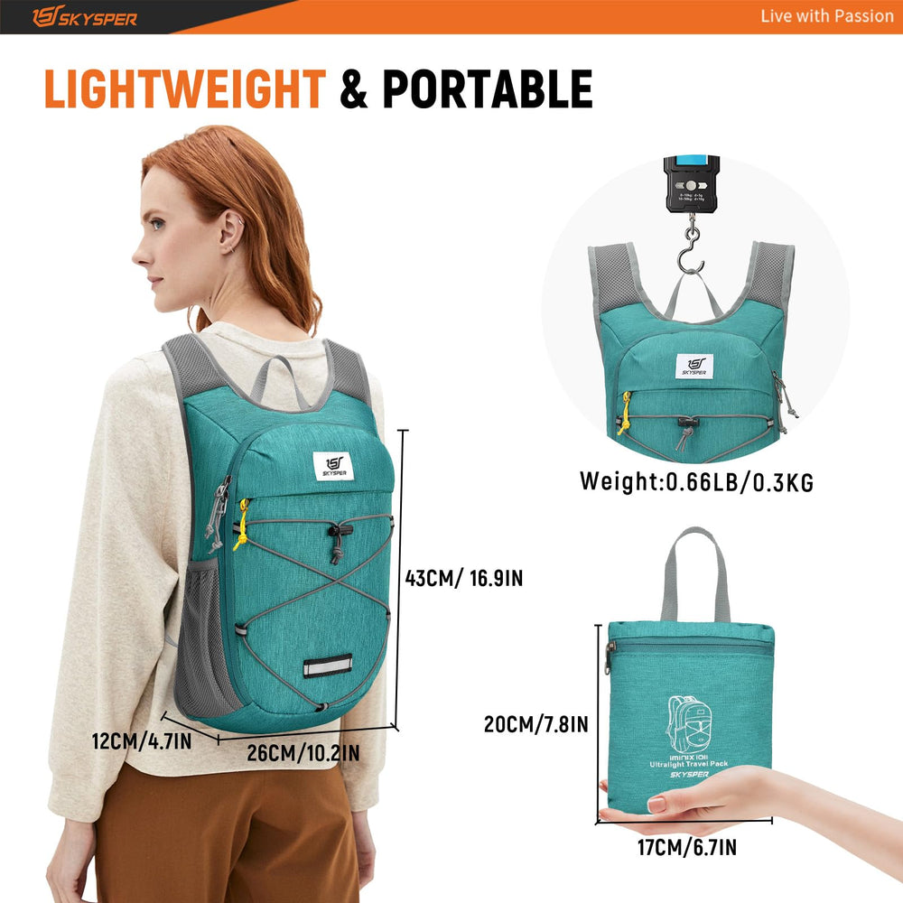 SKYSPER breathable mesh shoulder straps for improved comfort on long walks.