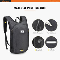SKYSPER daypack hidden back pocket secures valuables during sightseeing