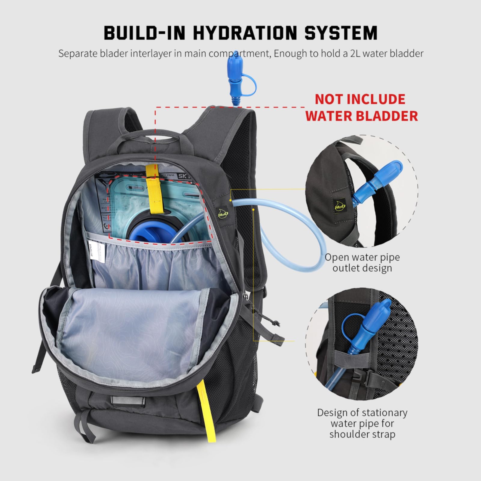 SKYSPER hiking backpack emergency rescue guide included for safety awareness