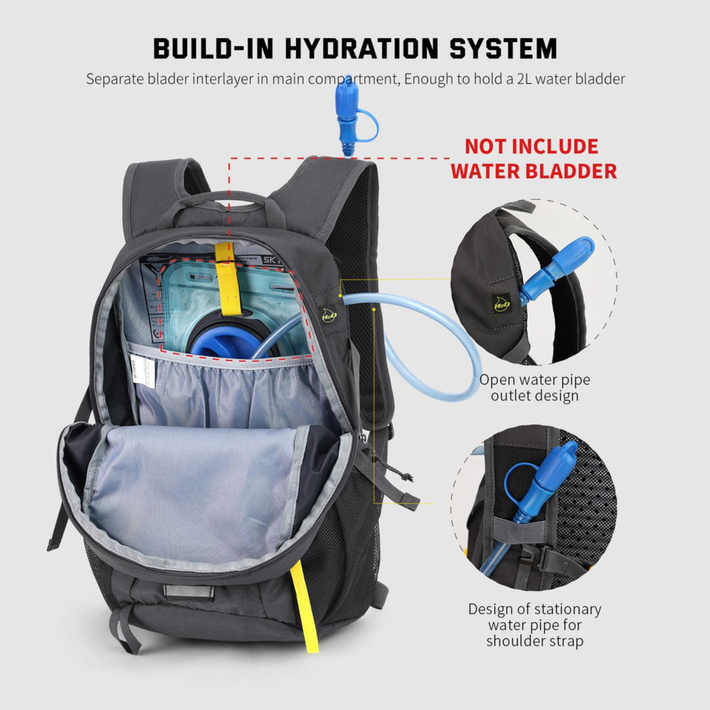 SKYSPER hiking backpack emergency rescue guide included for safety awareness